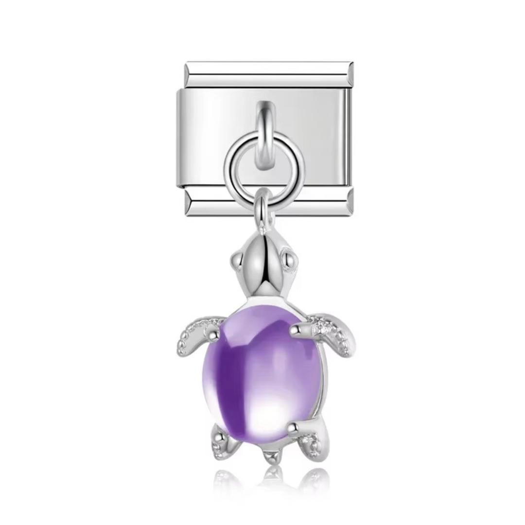 Purple Turtle Dangle Charm - Jewellux