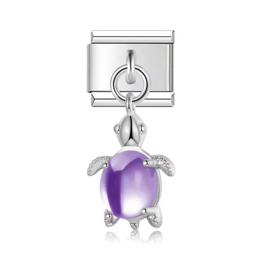 Purple Turtle Dangle Charm - Jewellux
