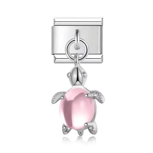 Pink Turtle Dangle Charm - Jewellux