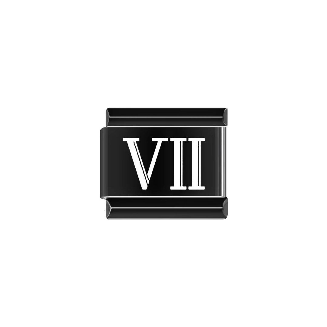 Black Roman Numerals Charm - Jewellux