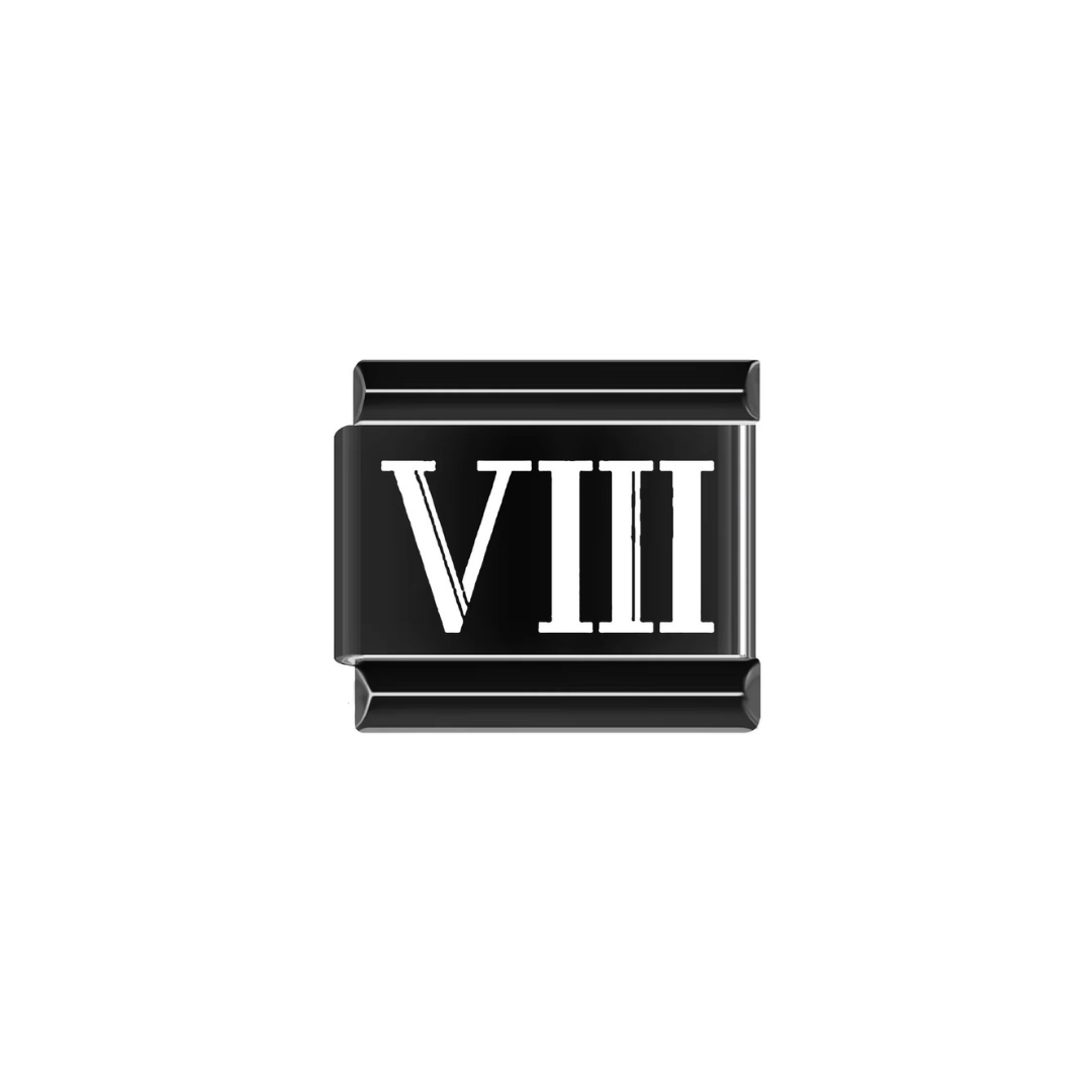 Black Roman Numerals Charm - Jewellux