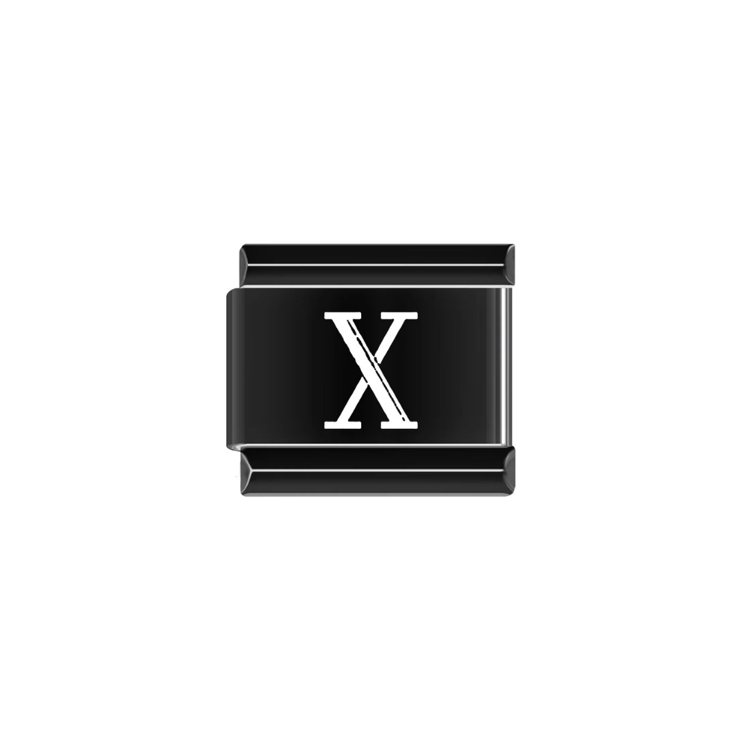 Black Roman Numerals Charm - Jewellux