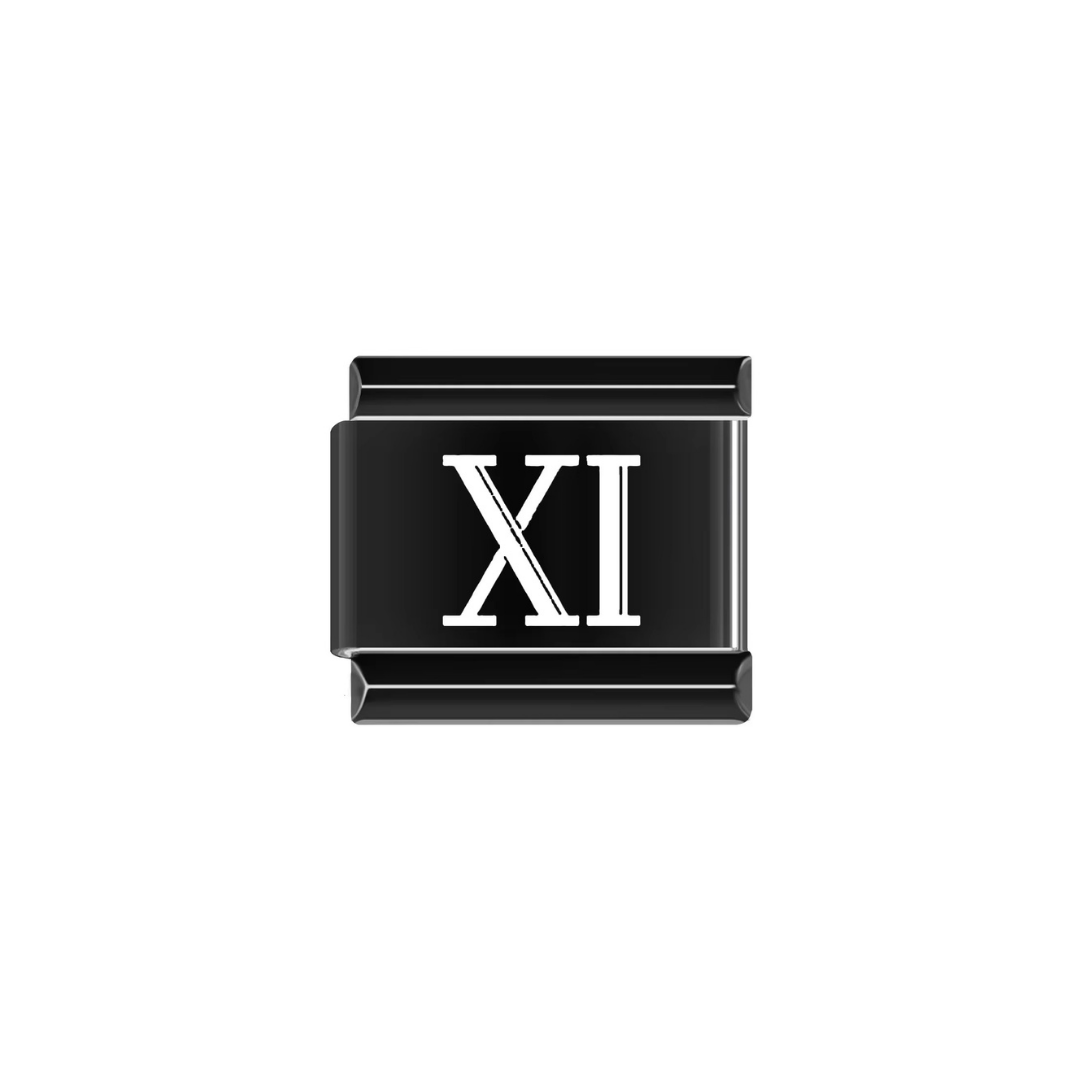 Black Roman Numerals Charm - Jewellux