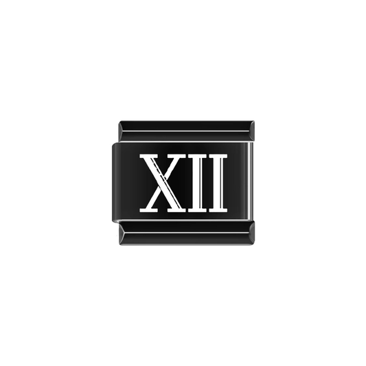 Black Roman Numerals Charm - Jewellux