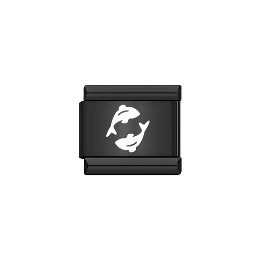 Black Pisces Zodiac Charm - Jewellux