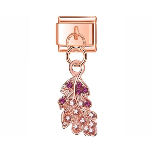 Autumn Radiance Leaf Dangle Charm - Jewellux
