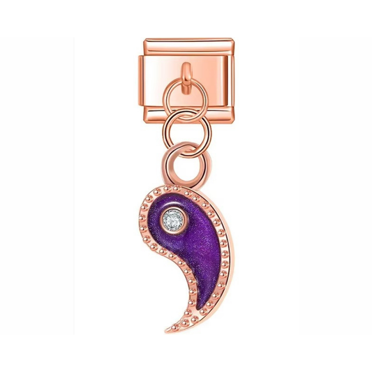 Purple Yin Dangle Charm - Jewellux