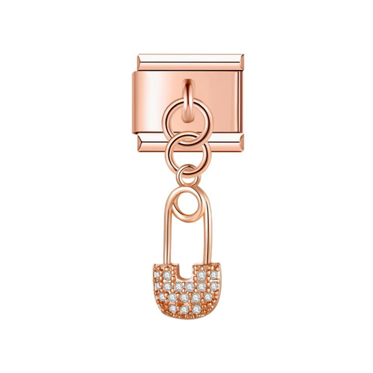 Sparkle Safety Pin Dangle Charm - Jewellux