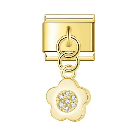 Sunlit Bloom Gold Dangle Charm - Jewellux
