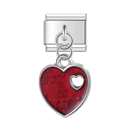 Crimson Heart Dangle Charm - Jewellux