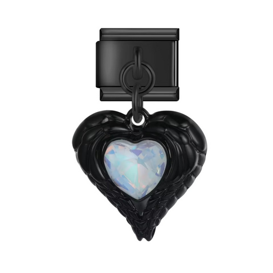 Guardian Angel Heart Dangle Charm - Jewellux
