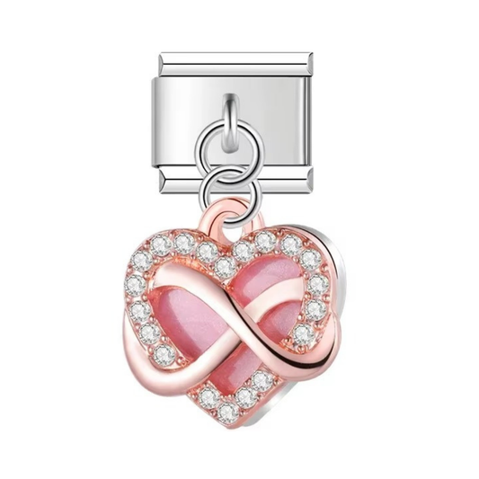 Forever Love Heart Dangle Charm - Jewellux
