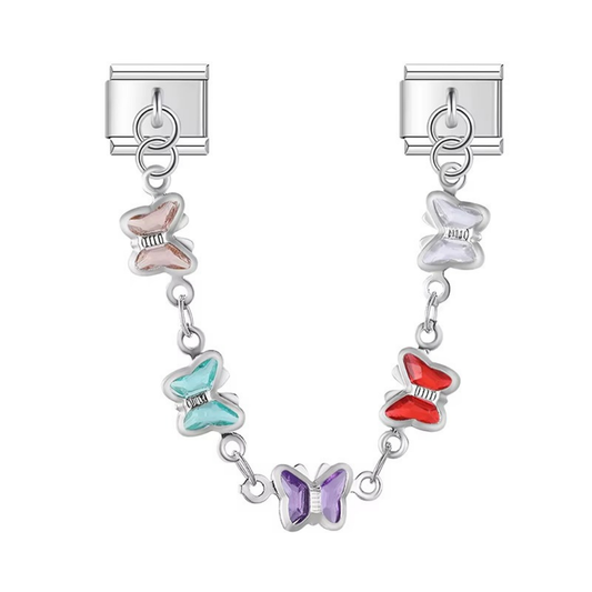 Butterfly Garden Safety Chain Charm - Jewellux