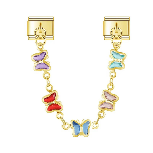 Butterfly Garden Safety Chain Charm - Jewellux