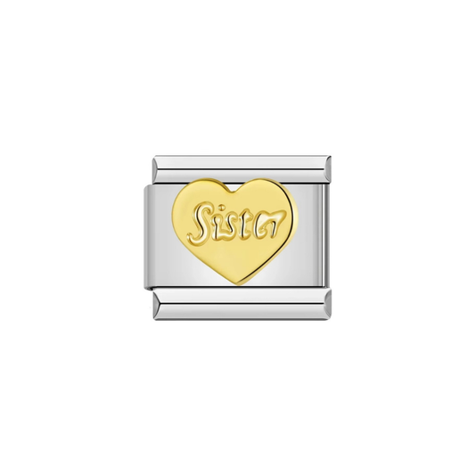Sisterly Love Heart Charm
