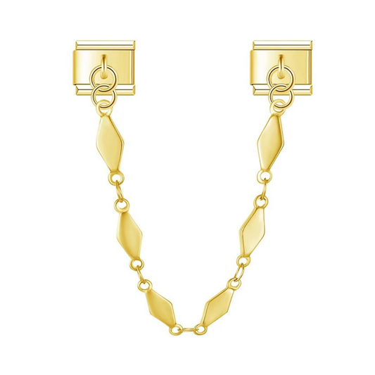 Gold Diamond-Link Safety Chain Charm - Jewellux